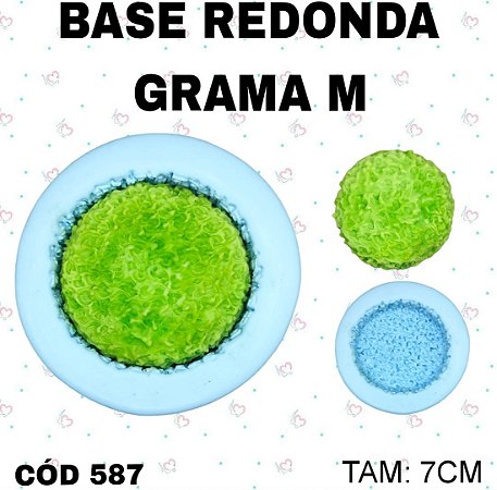 Molde de Silicone Base Redonda Grama M --CÓD 587