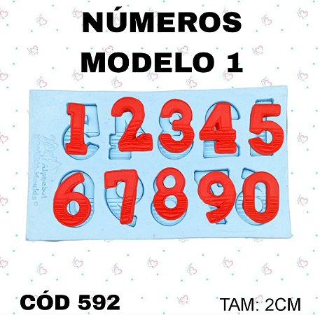 Moldde de Silicone Números 1--CÓD 592