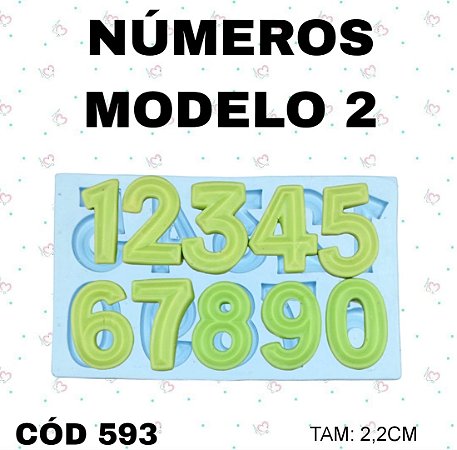 Molde de Silicone Números 2--CÓD 593