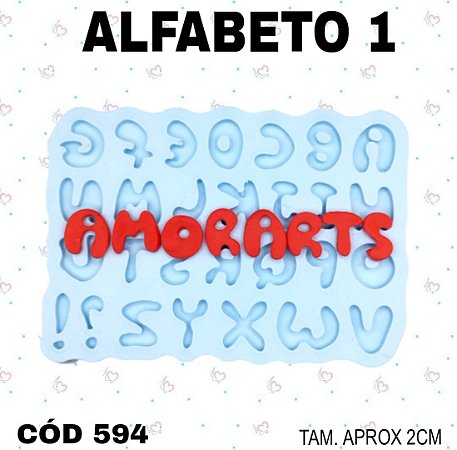 Molde de Silicone Alfabeto 1--Cód 594