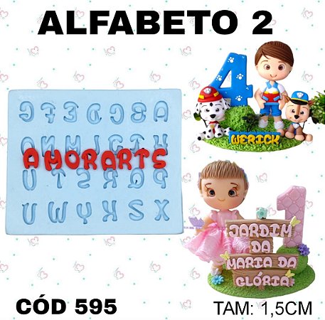 Molde de Silicone Alfabeto 2--CÓD 595