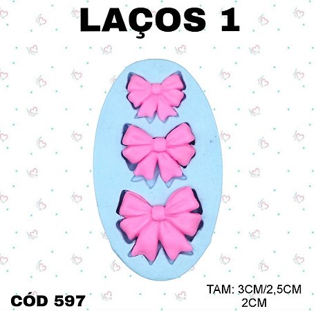 Molde de Silicone Laços 1--CÓD 597