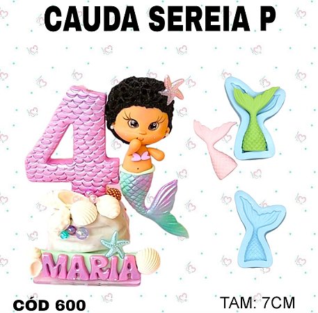 Molde de silicone Cauda Sereia P--CÓD 600