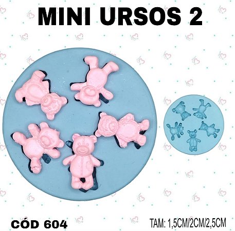 Molde de Silicone Mini Ursos 2--CÓD 604