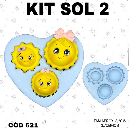 Molde de Silicone Kit Sol 2--CÓD 621