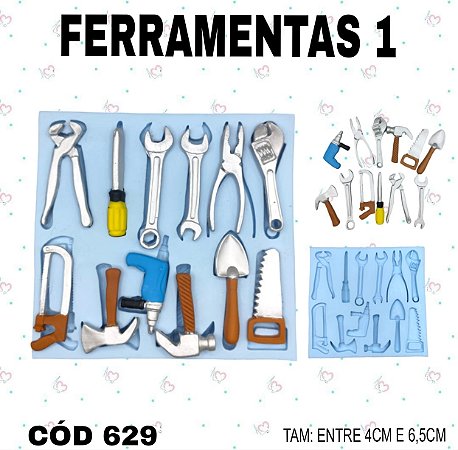 Molde de Silicone Ferramentas 1--CÓD 629