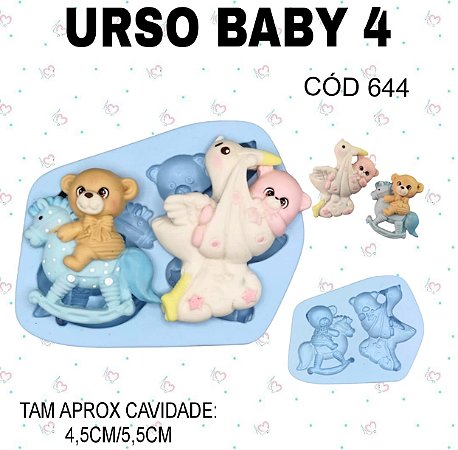 Molde de silicone Urso Baby 4-- CÓD 644