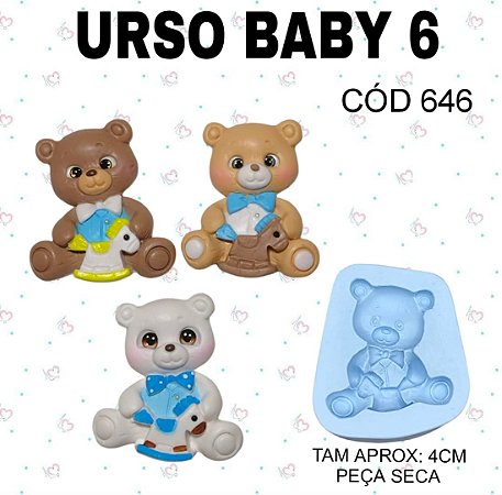 Molde de silicone Urso Baby 6--CÓD 646