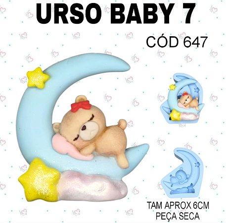 Molde de silicone Urso Baby 7--CÓD 647