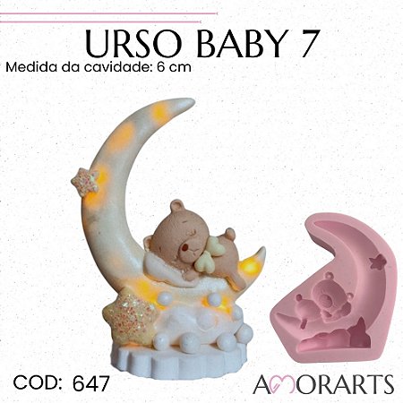 Molde de silicone Urso Baby 7--CÓD 647