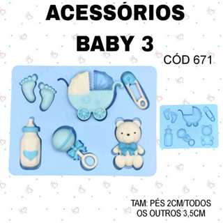 Molde de silicone Acessórios Baby 3--CÓD 671