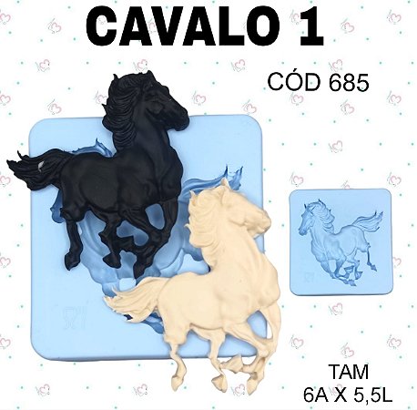 Molde de silicone Cavalo 1--CÓD 685