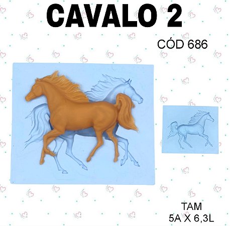 Molde de silicone Cavalo 2--CÓD 686