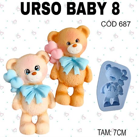 Molde de silicone Urso Baby 8--CÓD 687