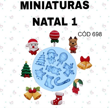 Molde de silicone Miniaturas Natal 1--CÓD 698