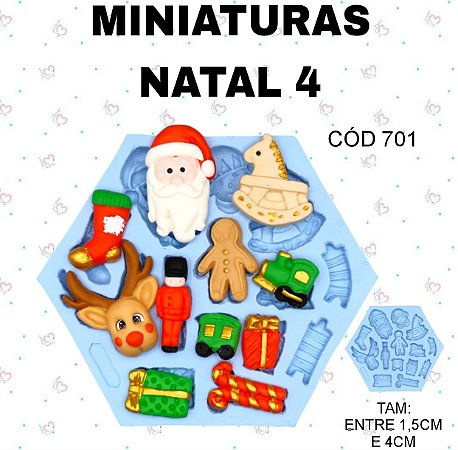 Molde de silicone Miniaturas Natal 4--CÓD 701