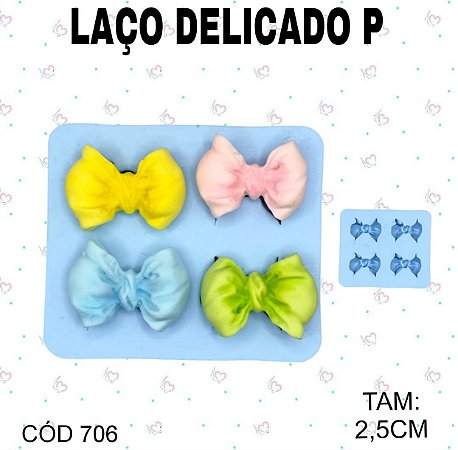 Molde de silicone Laço Delicado P--CÓD 706