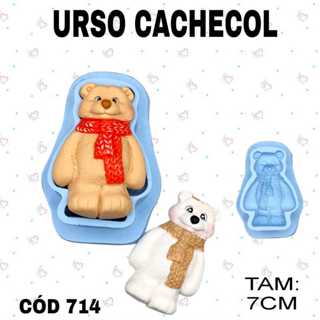 Molde de silicone Urso Cachecol--CÓD 714