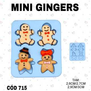 Molde de silicone Mini Gingers--CÓD 715