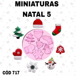 Molde de Silicone Miniaturas Natal 5--CÓD 717