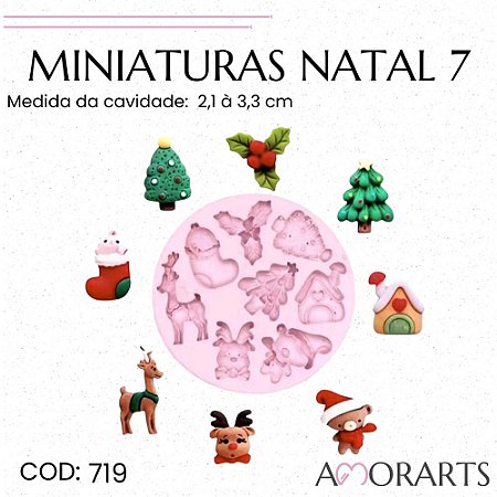 Molde de silicone Miniaturas Natal 7--CÓD 719