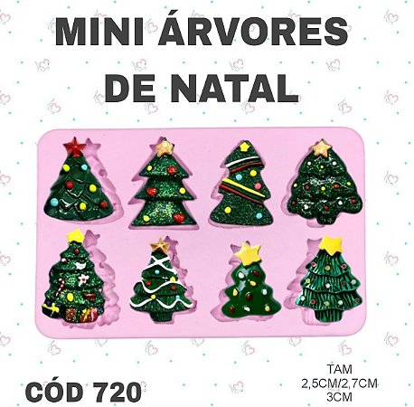 Molde de silicone mini Árvores de Natal--CÓD 720
