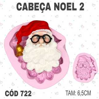 Molde de silicone Cabeça Noel 2--CÓD 722