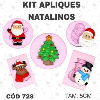 Molde de silicone Kit Apliques natalinos--CÓD 728