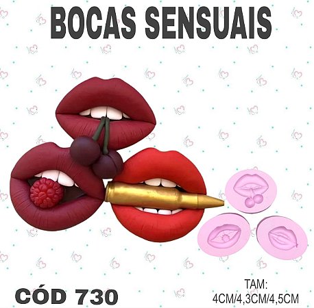 Molde de silicone Bocas Sensuais--CÓD 730