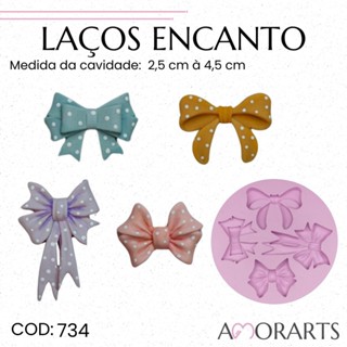 Molde de silicone Laços Encanto--CÓD 734