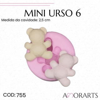 Molde de silicone Mini Urso 6 --CÓD 755