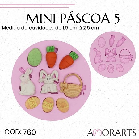 Molde de silicone Mini Páscoa 5 --CÓD 760
