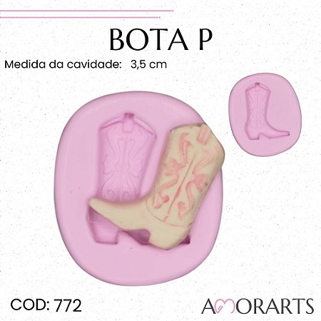 Molde de silicone Bota P --CÓD 772