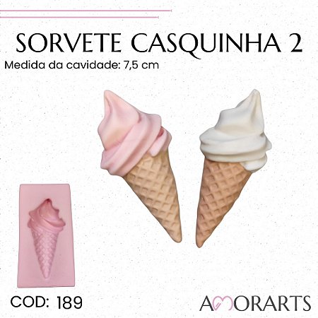 Molde de silicone Sorvete Casquinha 2--CÓD 189