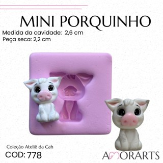 Molde de silicone Mini Porquinho --CÓD 778