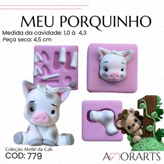 Molde de silicone Meu Porquinho --CÓD 779
