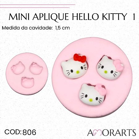 Molde de silicone Mini Aplique Hello Kitty-- CÓD 806