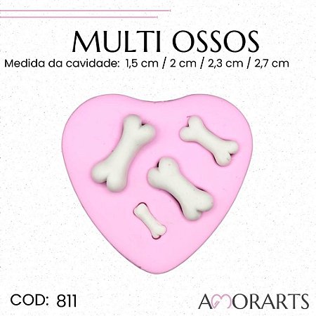 Molde de silicone Multi Ossos --CÓD 811