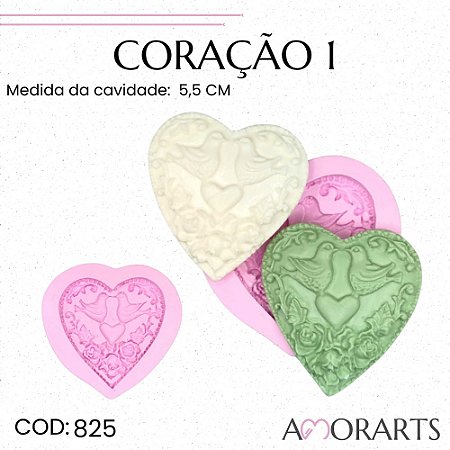 Molde de silicone Coração 1--CÓD 825