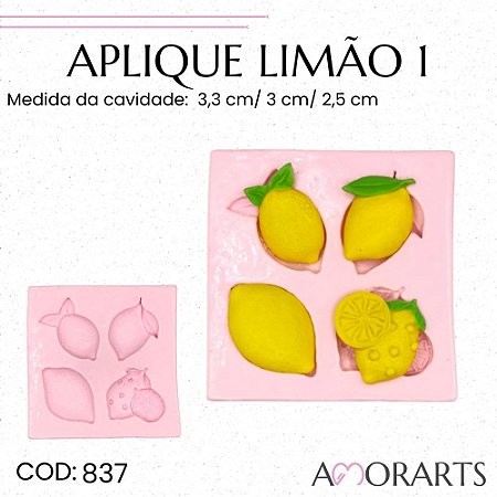 Molde de silicone Aplique Limão 1--CÓD 837