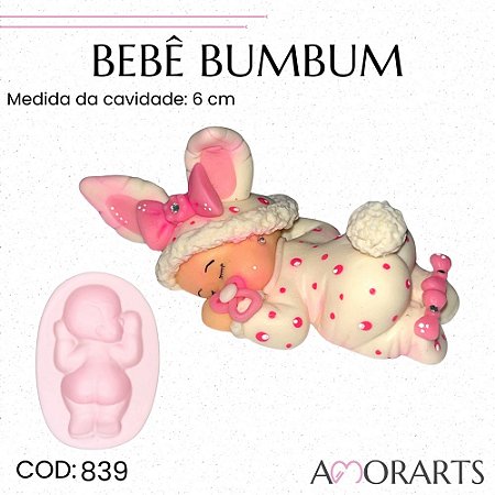 Molde de silicone Bebê Bumbum --CÓD 839