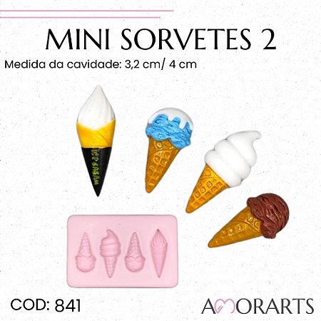 Molde de silicone Mini Sorvetes 2--CÓD 841