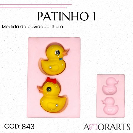 Molde de silicone Patinho 1--CÓD 843