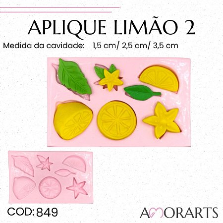 Molde de silicone Aplique Limão 2--CÓD 849