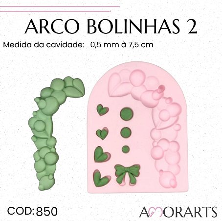 Molde de silicone Arco Bolinhas 2--CÓD 850