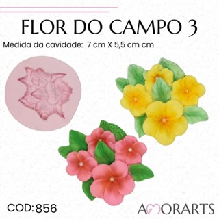 Molde de silicone Flor do Campo 3--CÓD 856