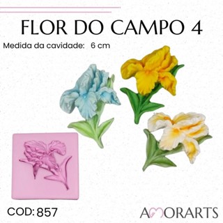 Molde de silicone Flor do Campo 4--CÓD 857