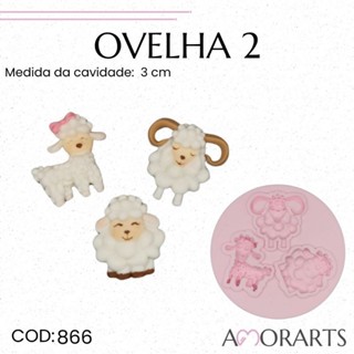 Molde de silicone Ovelha 2--CÓD 866