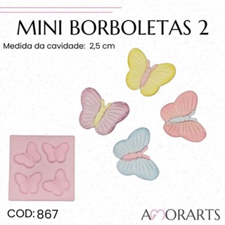 Molde de silicone Mini Borboletas 2--CÓD 867