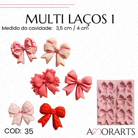 Molde de silicone Multi Laços 1-- CÓD 35